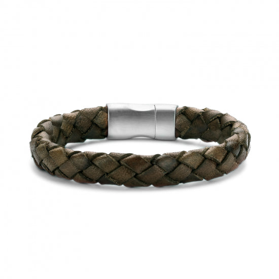 Frank 1967 Armband Echt Leder braun 13mm breit Edelstahl