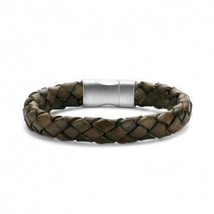 Frank 1967 Armband Echt Leder braun 13mm breit Edelstahl