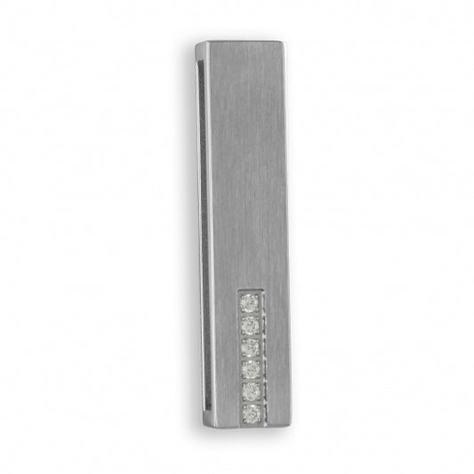 Anhänger mit 6 Zirkonia Edelstahl