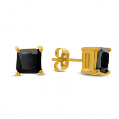 Frank 1967 Ohrstecker Zirkonia schwarz 6x6mm Edelstahl IPG