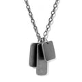 Frank1967 Halskette mit 3 Dog Tag Edelstahl IPB
