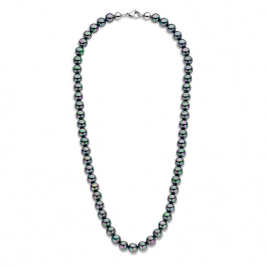 Frank 1967 MOP Perlenkette schwarz 6mm breit Edelstahl