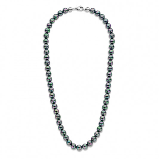 Frank 1967 MOP Perlenkette schwarz 6mm breit Edelstahl