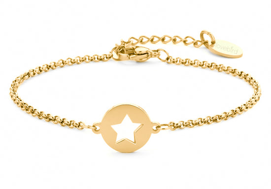 Lovebird Armband mit Stern Edelstahl IPG