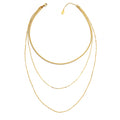 Lovebird Collier 3-rhg. im Layering Look Edelstahl IPG