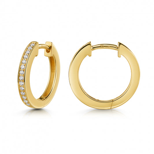 Lovebird Klappcreolen mit Brillant Gelbgold 585/000
