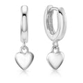 Lovebird Klappcreolen mit Herzen Silber 925