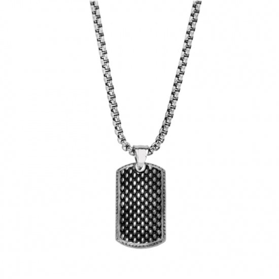 Frank1967 Halskette mit Dog Tag Edelstahl