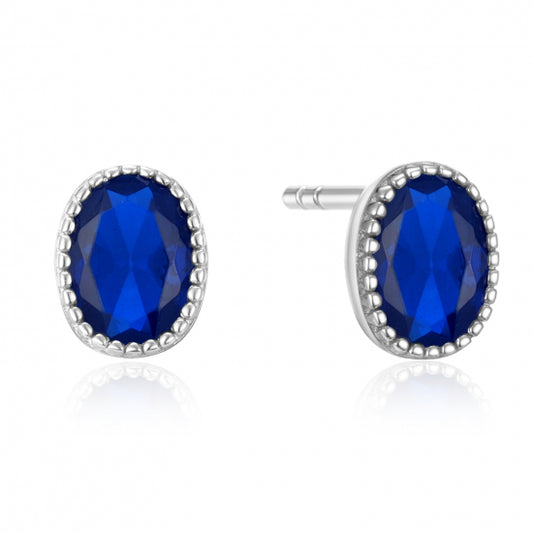 Ohrstecker mit Zirkonia London Blue Silber 925/000