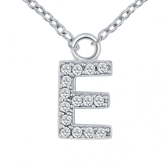 Lovebird Buchstabencollier  mit Zirkonia Echt Silber 925/000