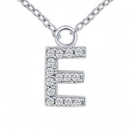 Lovebird Buchstabencollier  mit Zirkonia Echt Silber 925/000