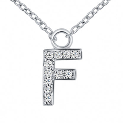 Lovebird Buchstabencollier  mit Zirkonia Echt Silber 925/000
