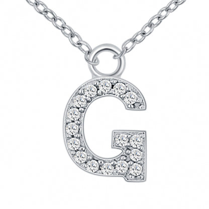 Lovebird Buchstabencollier  mit Zirkonia Echt Silber 925/000