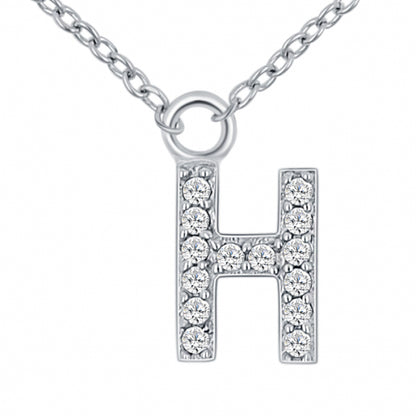Lovebird Buchstabencollier  mit Zirkonia Echt Silber 925/000