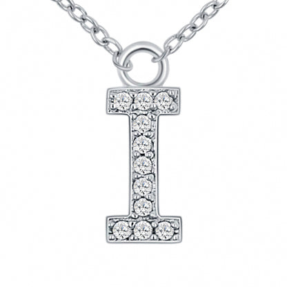 Lovebird Buchstabencollier  mit Zirkonia Echt Silber 925/000