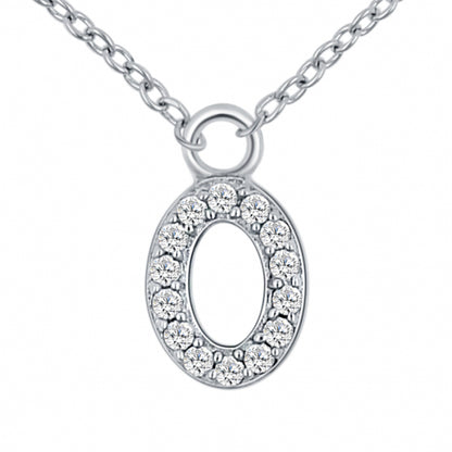 Lovebird Buchstabencollier  mit Zirkonia Echt Silber 925/000