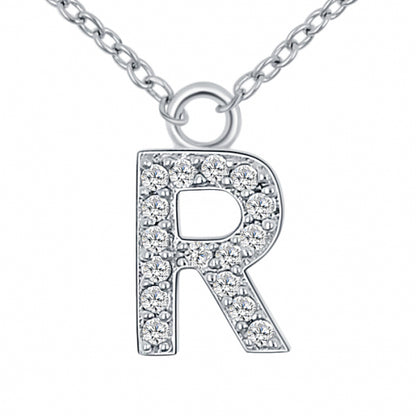 Lovebird Buchstabencollier  mit Zirkonia Echt Silber 925/000