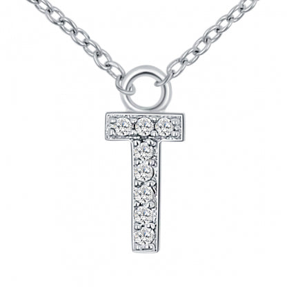 Lovebird Buchstabencollier  mit Zirkonia Echt Silber 925/000