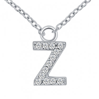 Lovebird Buchstabencollier  mit Zirkonia Echt Silber 925/000