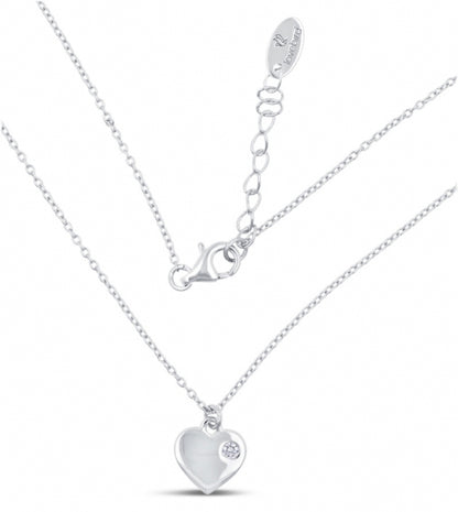 Lovebird Collier Herz mit Zirkonia Silber 925/000