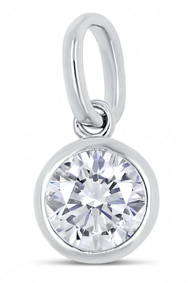 Lovebird Collier mit Zirkonia 101 Facetten 7mm Silber 925/000