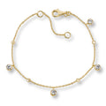 Armband mit Zirkonia/Kugeln Silber 925/000 vergoldet