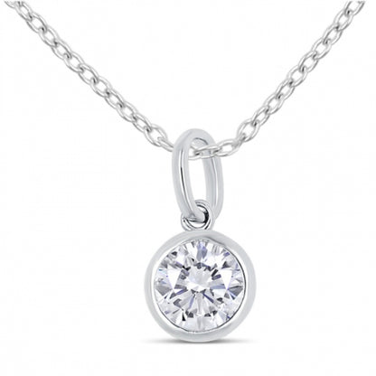 Lovebird Collier mit Zirkonia 101 Facetten 7mm Silber 925/000