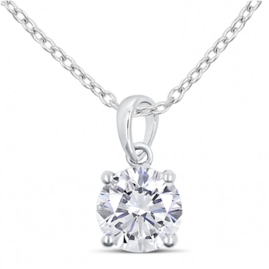 Lovebird Collier mit Zirkonia 101 Facetten 8mm Silber 925/000